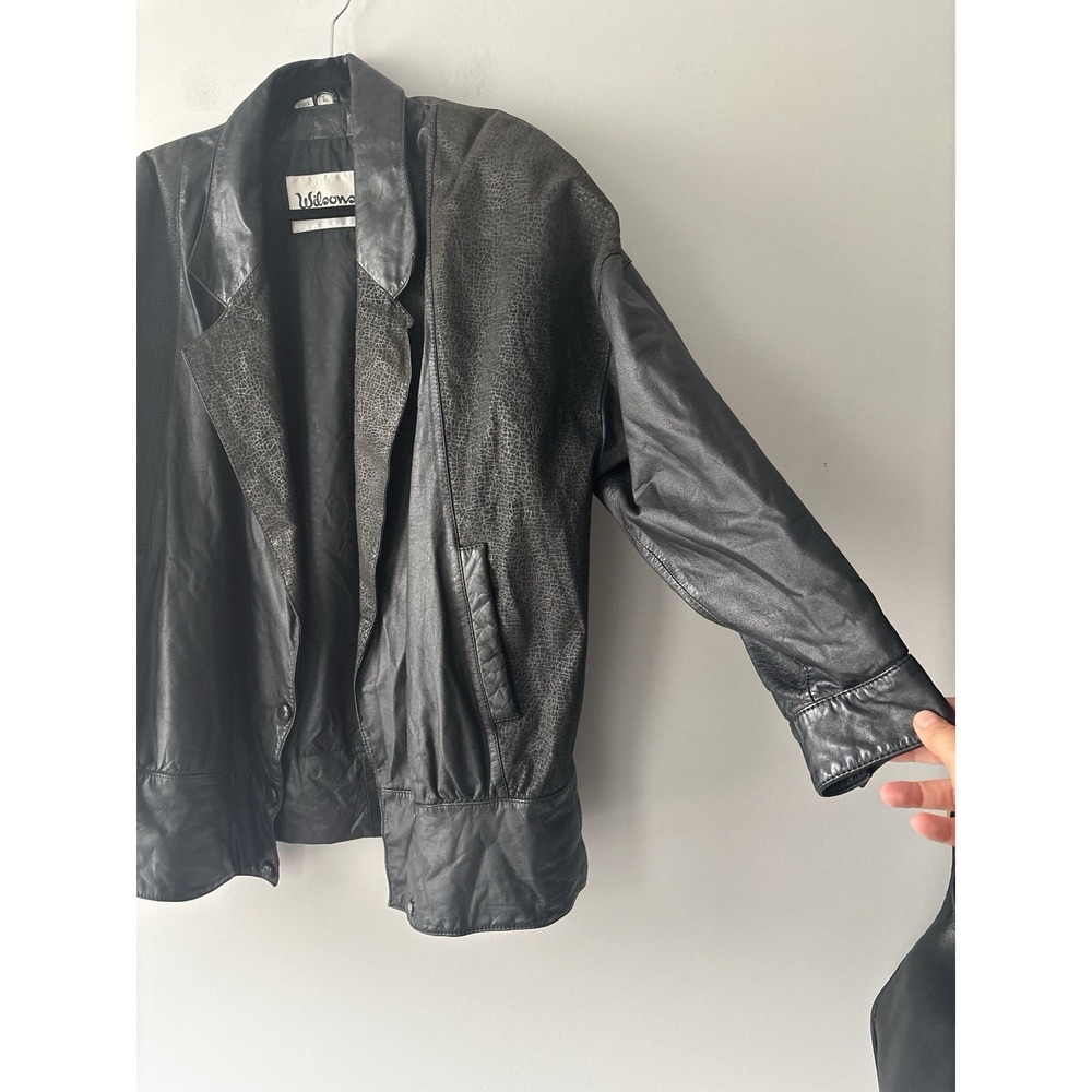 Vintage Wilson's Suede & Leather Oversized Biker Bomber Jacket‎ 80s/90s Sz Large - Picture 7 of 14